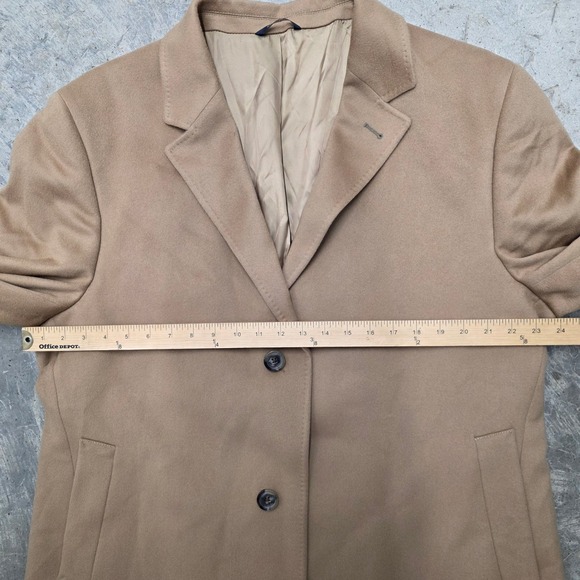 Vintage Ralph Lauren Men's Tan Wool Overcoat Loro Piana Fabric Made in Italy - Picture 6 of 7